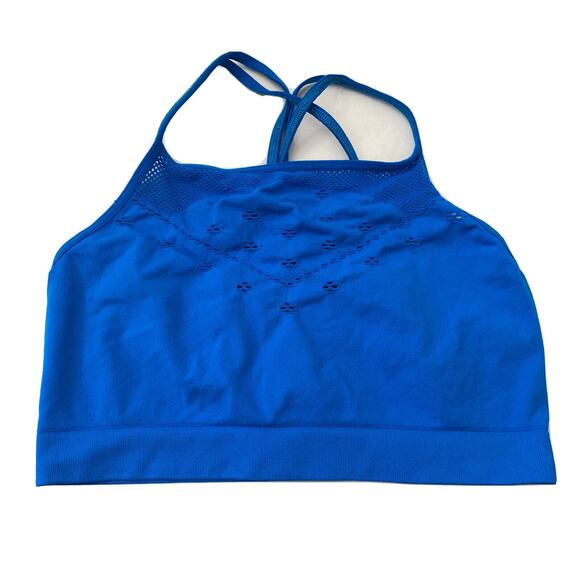 BP. Womens Junior Undercover Lasercut Seamless Bralette Bra Blue Size M/L - Picture 1 of 2
